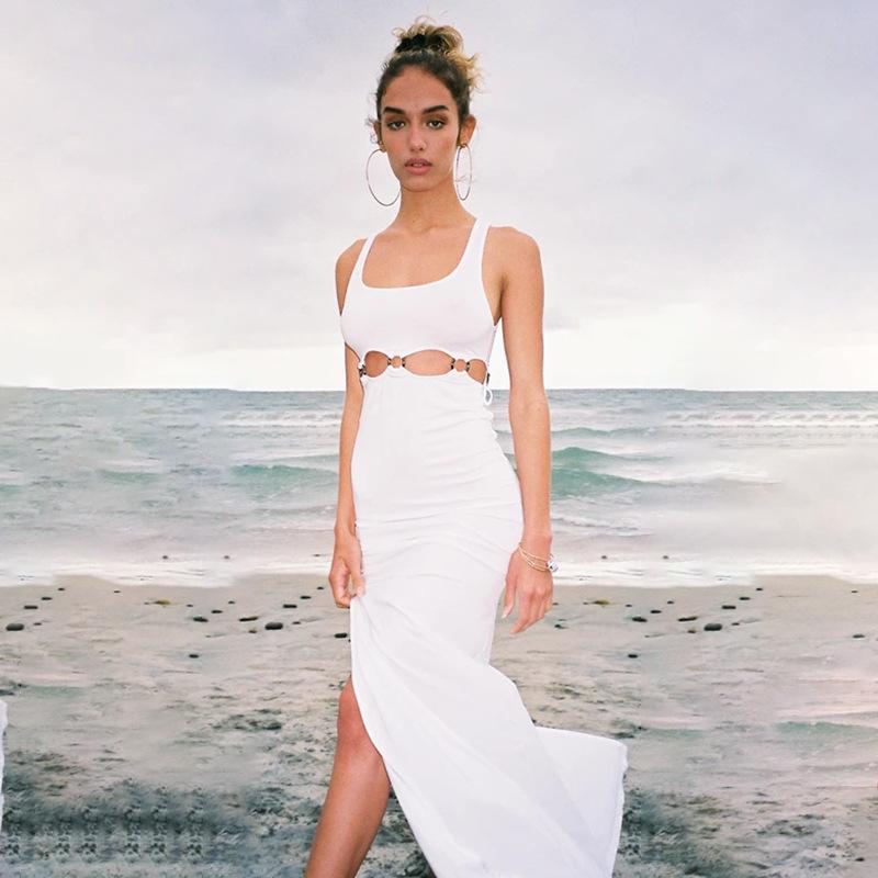 Sleeveless Hollow Elegant Maxi Dress