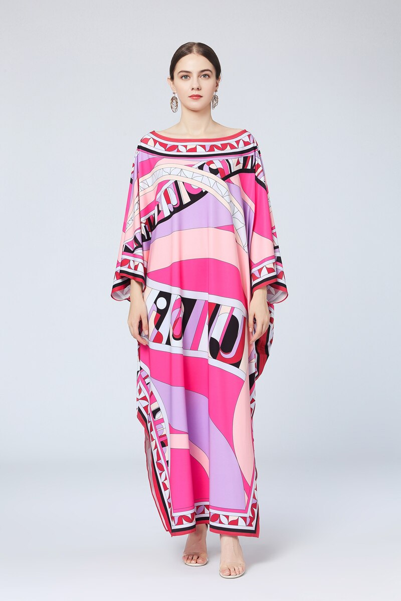 Multicolor Printed Chic Street Maxi Dress