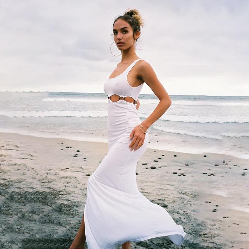 Sleeveless Hollow Elegant Maxi Dress
