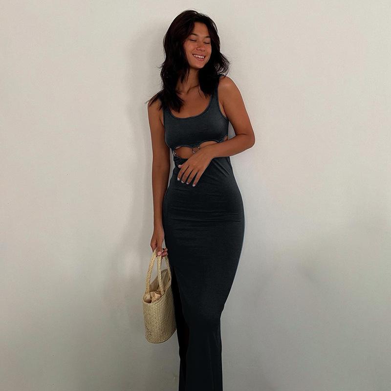 Sleeveless Hollow Elegant Maxi Dress