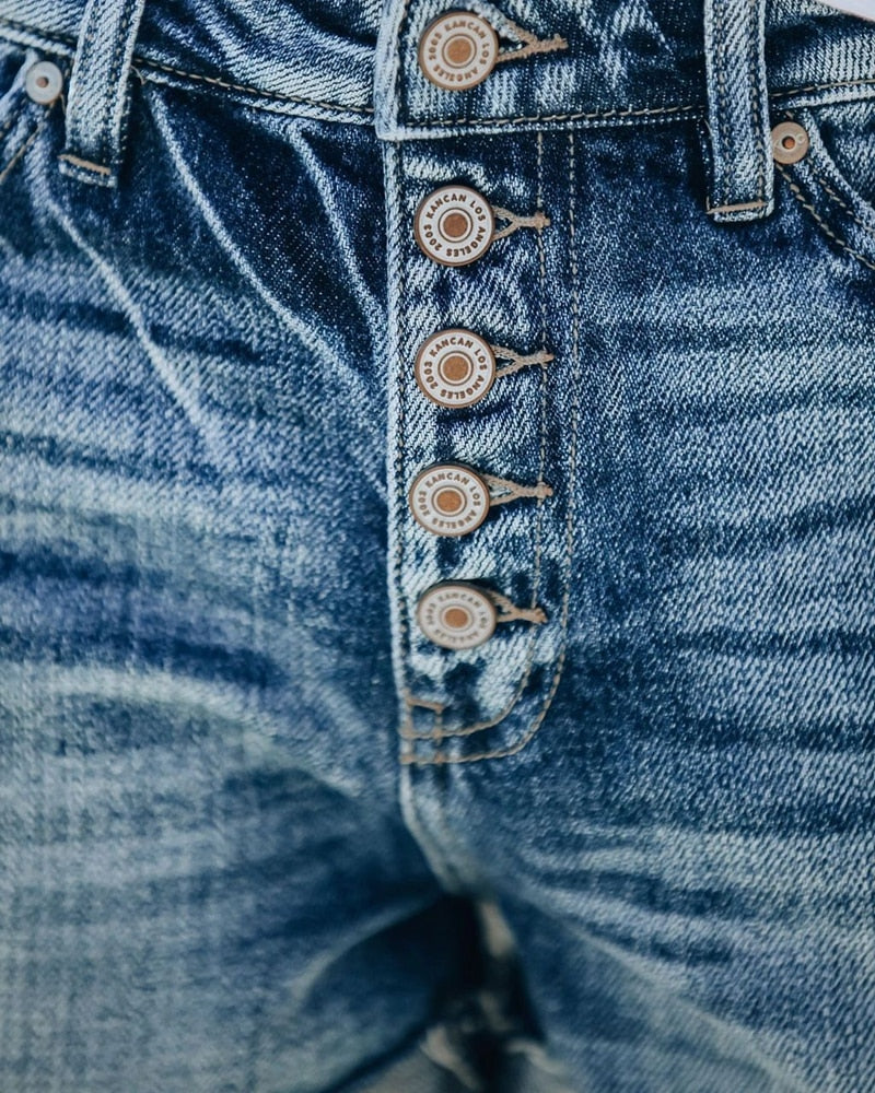 Ripped Vintage Denim Street Push Short