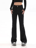 Retro High Waist Flare Street Sweat Jean