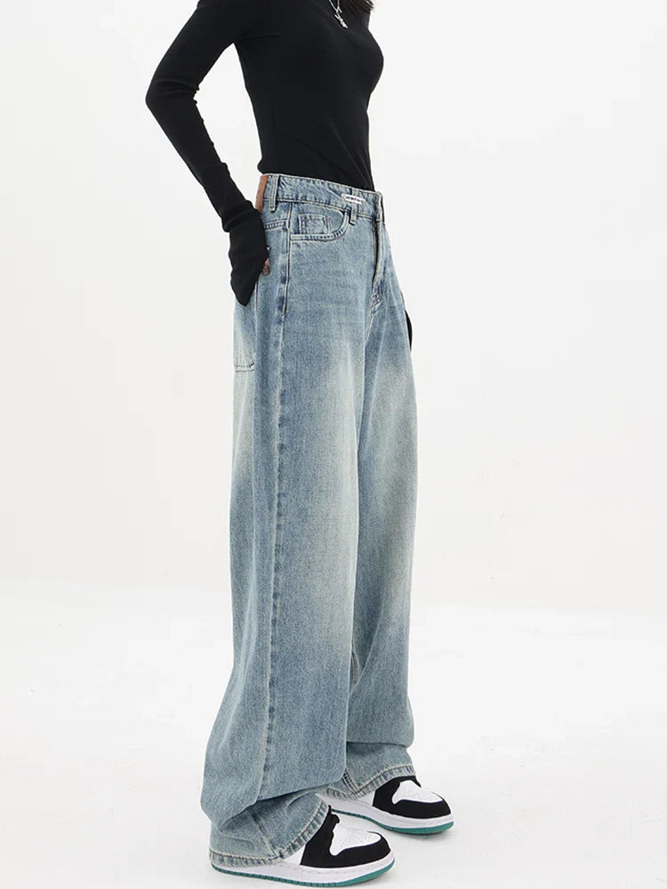 Classic High Waist Loose Wide Leg Jean
