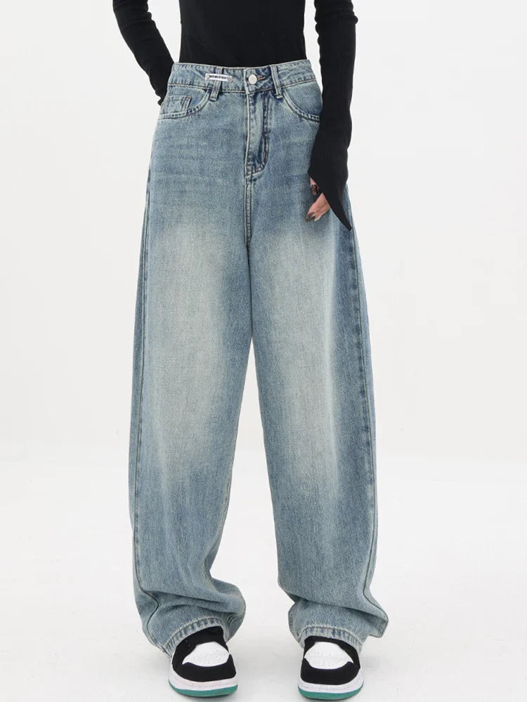 Classic High Waist Loose Wide Leg Jean