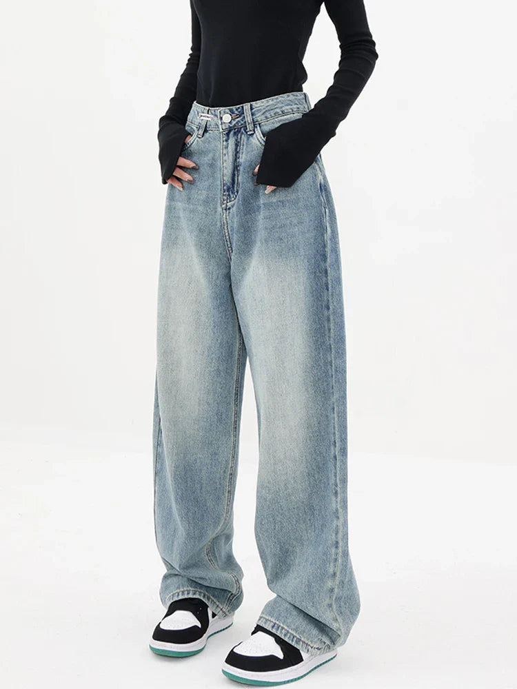 Classic High Waist Loose Wide Leg Jean