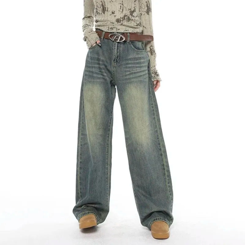High Waist Baggy Straight Casual Denim Jean