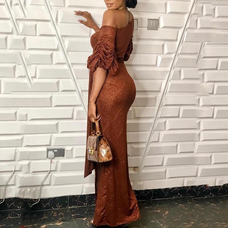 High Slit Long Wrap Maxi Dress