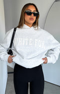 Shout Out Oversized Grey Marle Hoodie