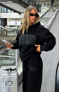Decade Varsity Oversized Black Hoodie