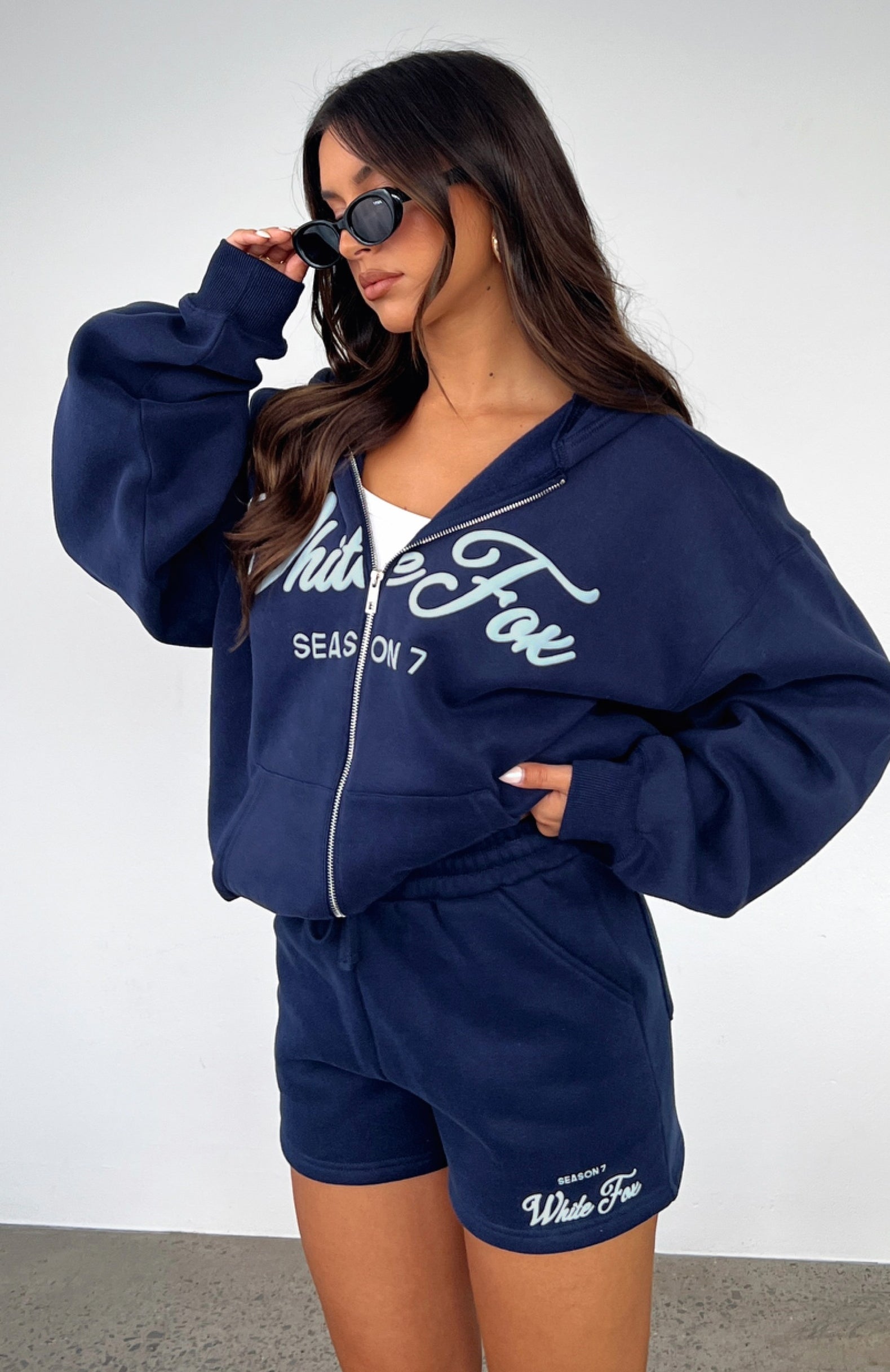 Season Zip Front Deep Sea Hoodie