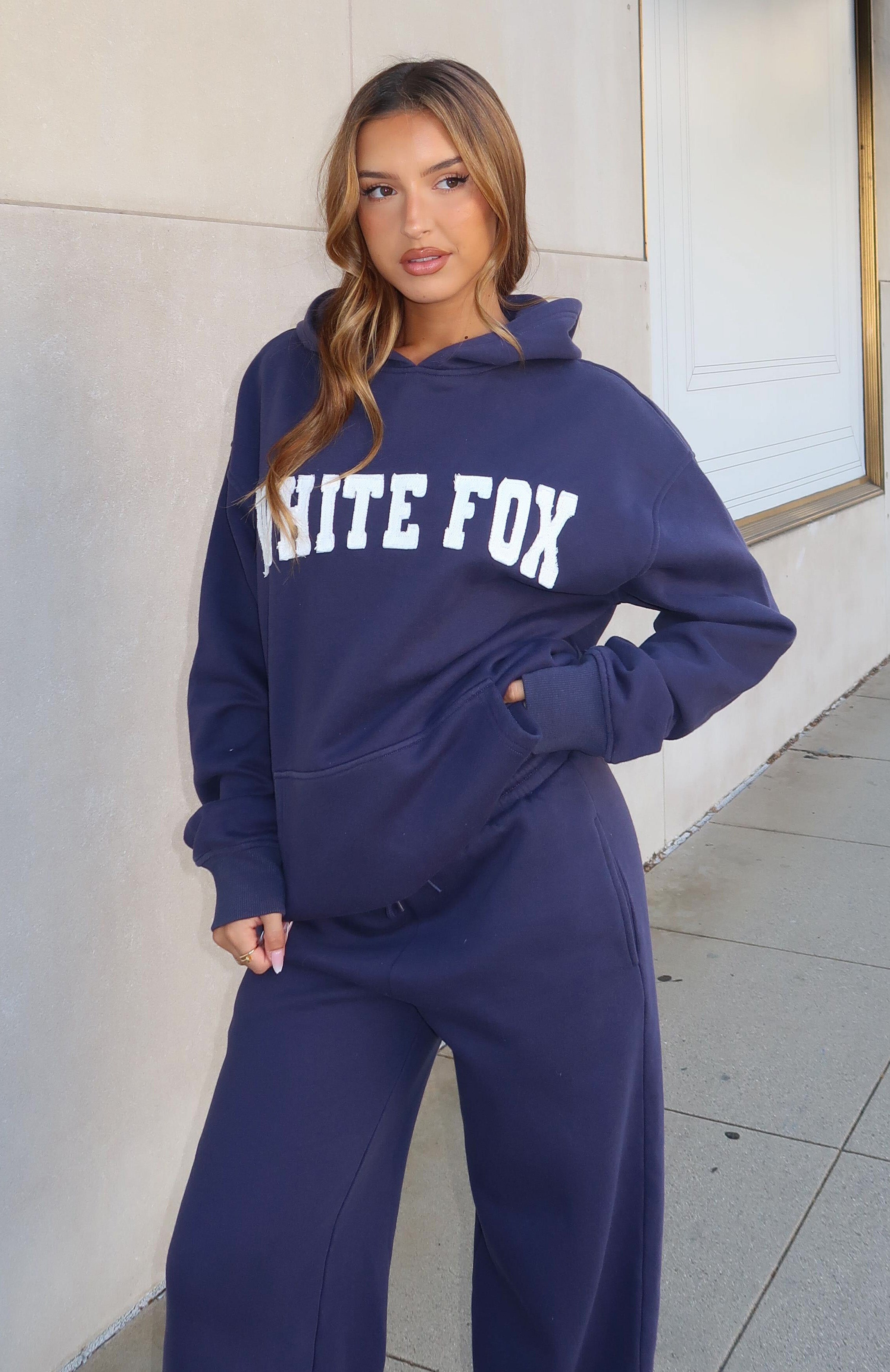 Shout It Out Oversized Navy Hoodie