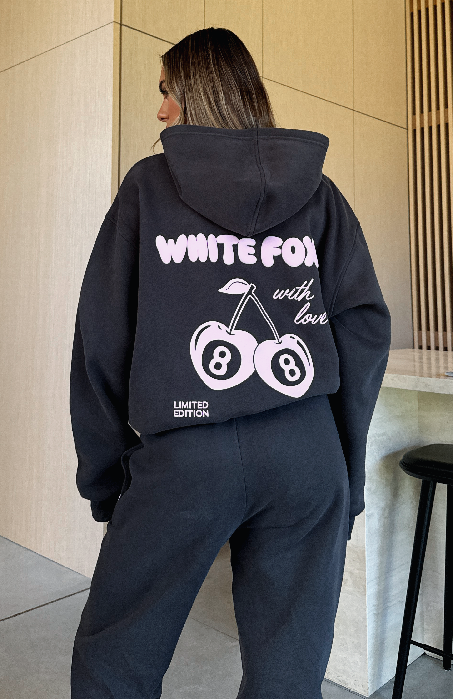 With Love Moment Oversized Charcoal Hoodie