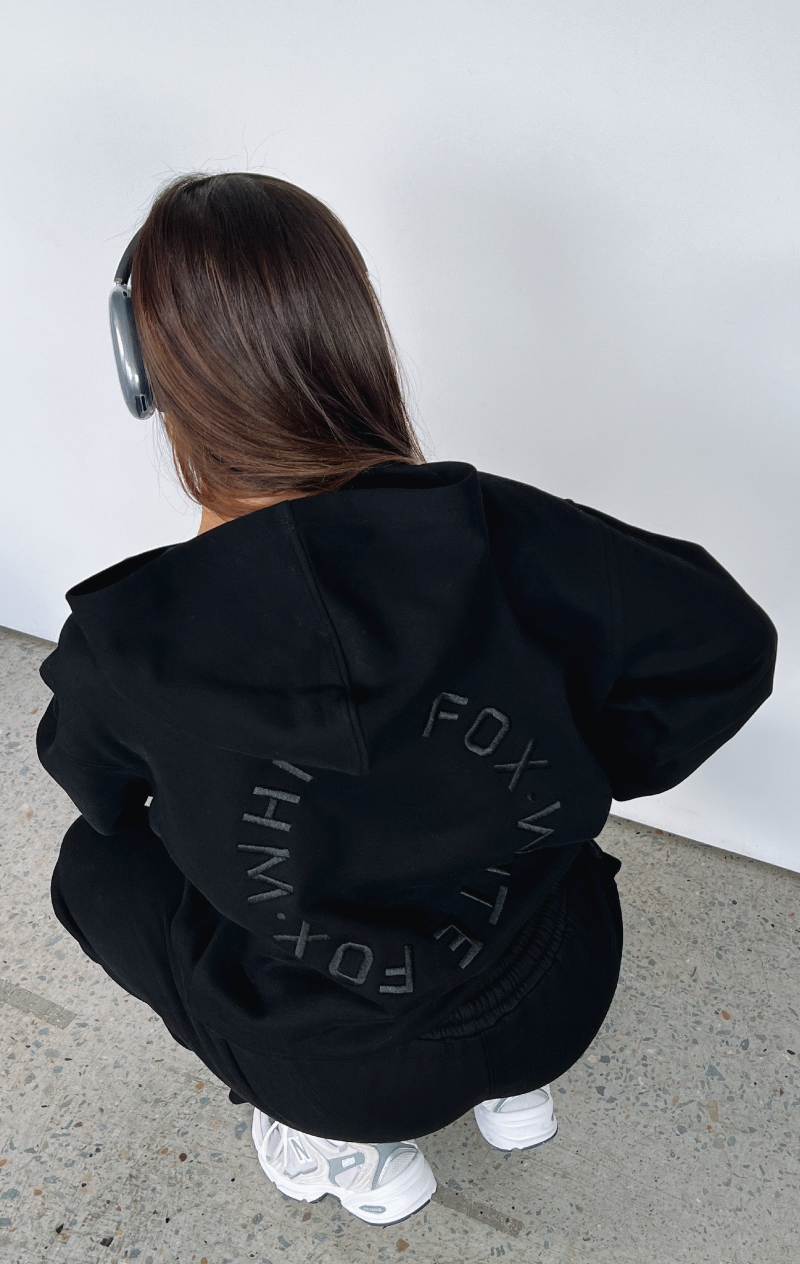 Stay Lifted Oversized Black Hoodie