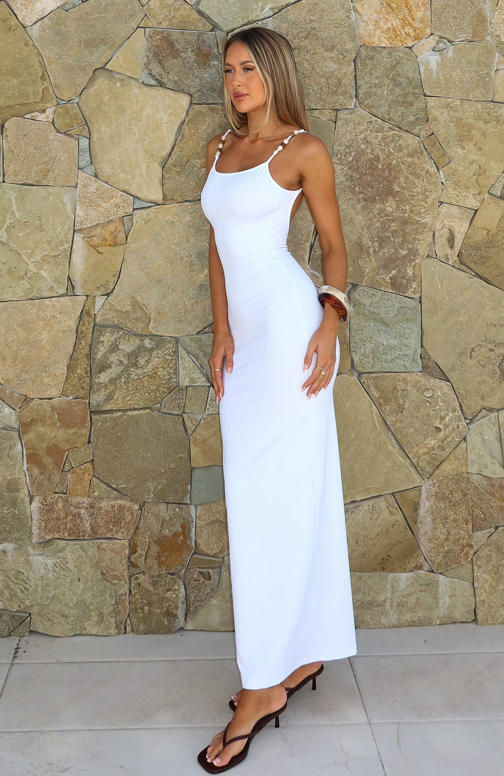 Off White Trusting You Sleek Maxi Dress