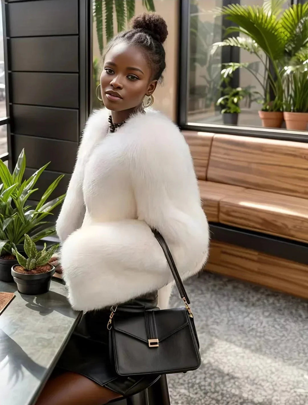 Faux Fox Cozy Elegant Coat