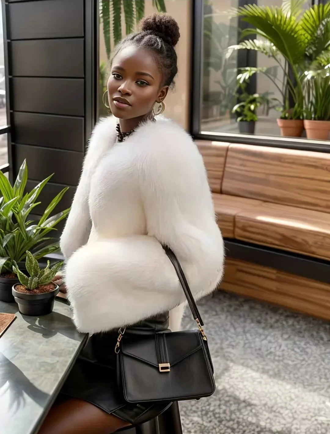 Faux Fox Cozy Elegant Coat