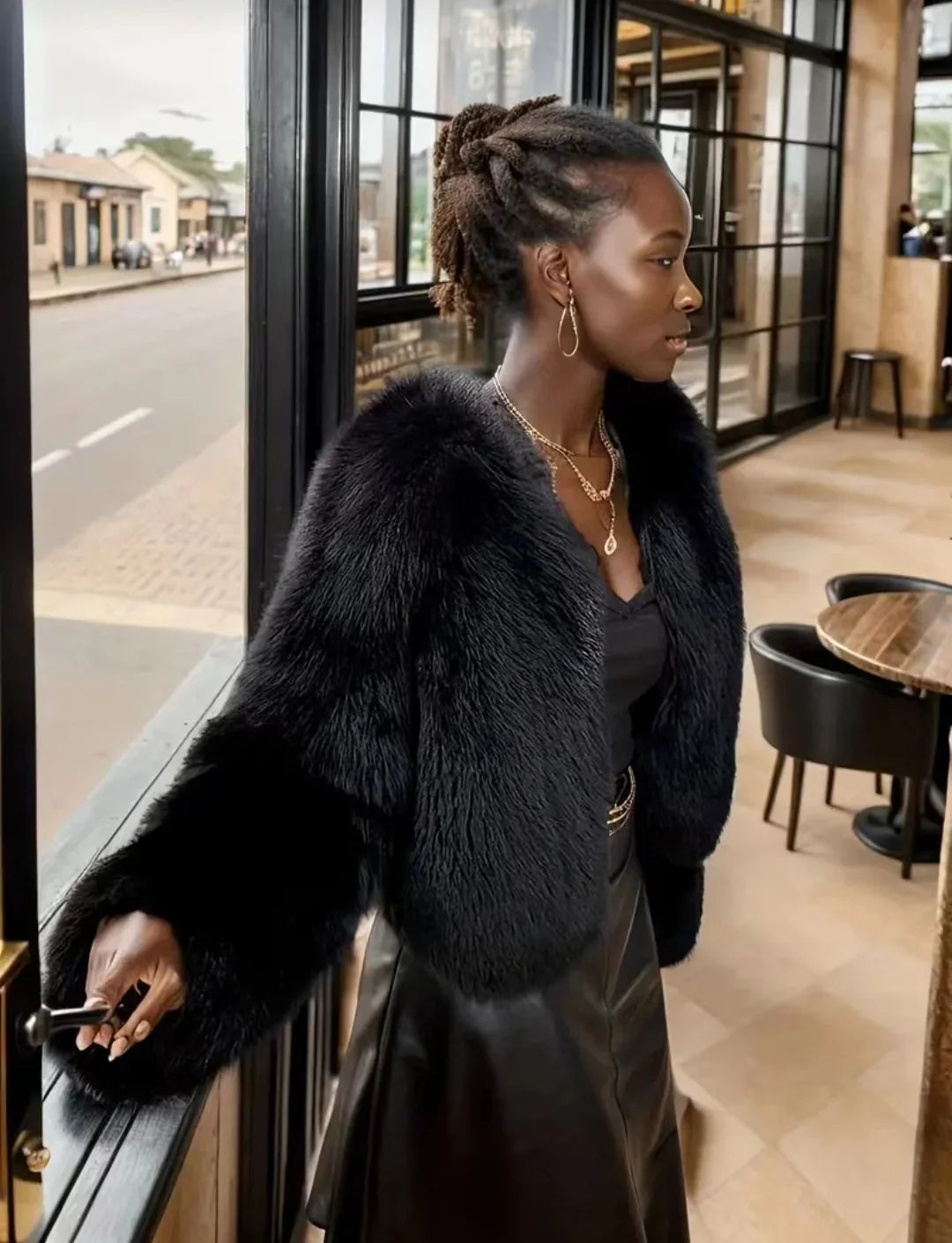 Faux Fox Cozy Elegant Coat