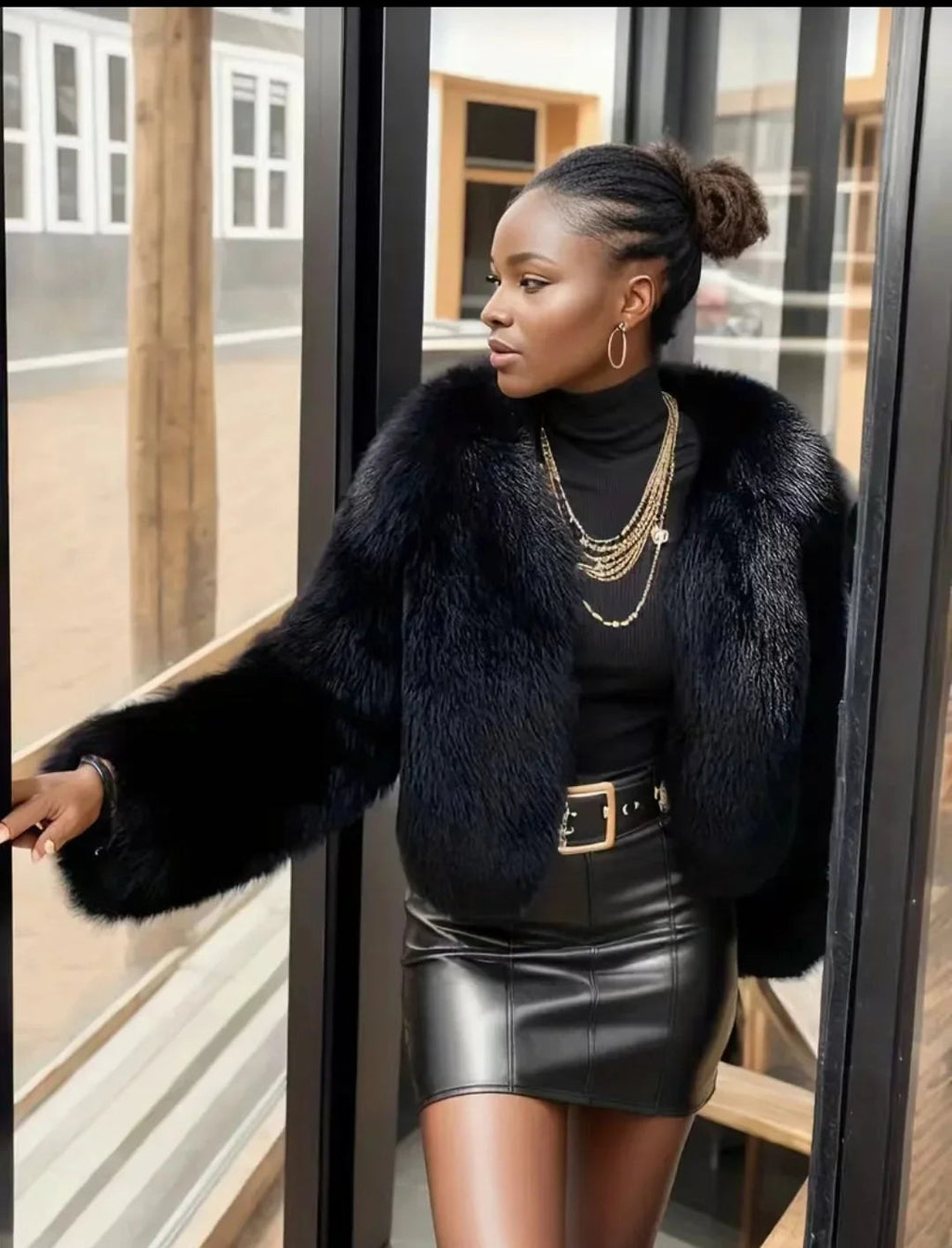 Faux Fox Cozy Elegant Coat