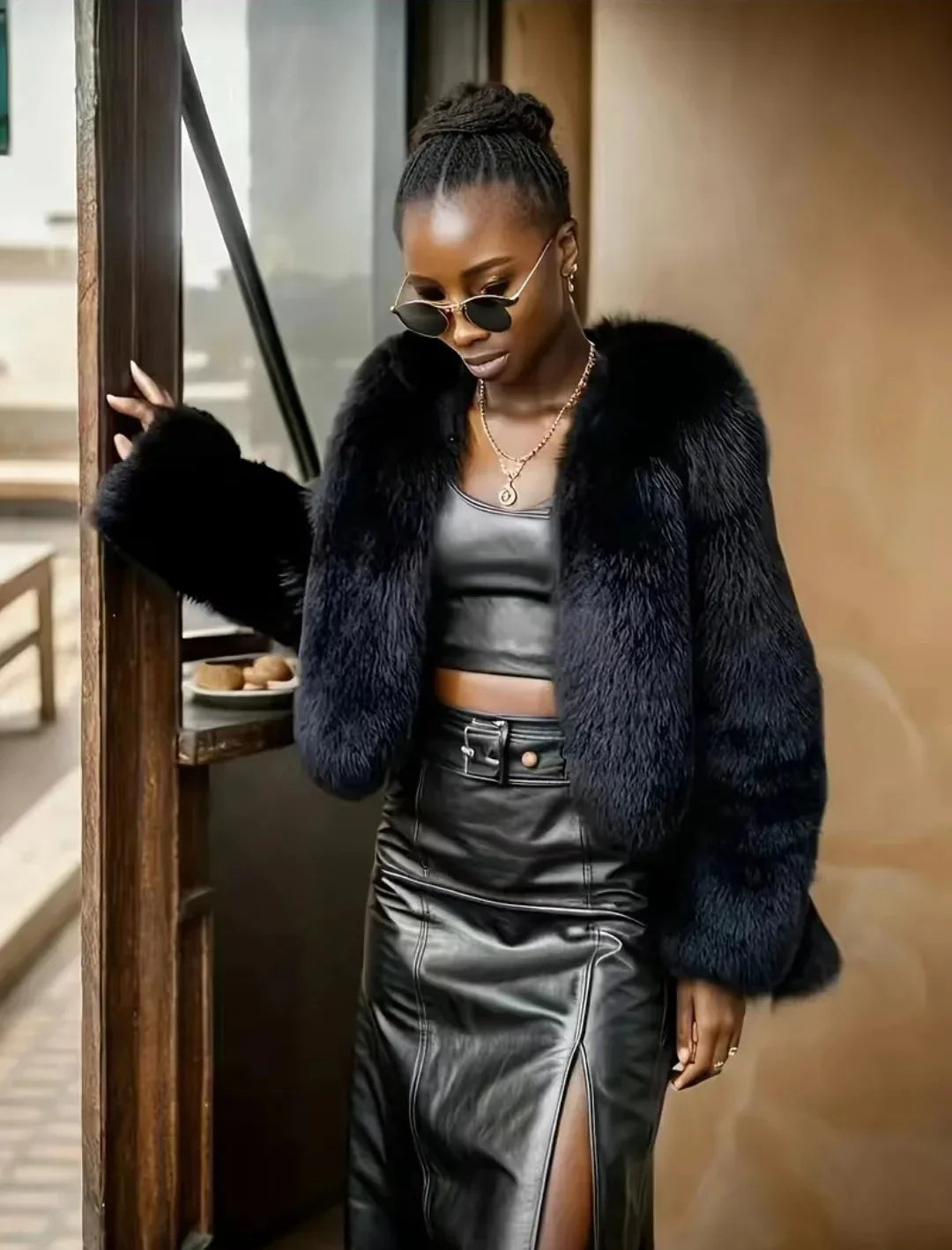 Faux Fox Cozy Elegant Coat