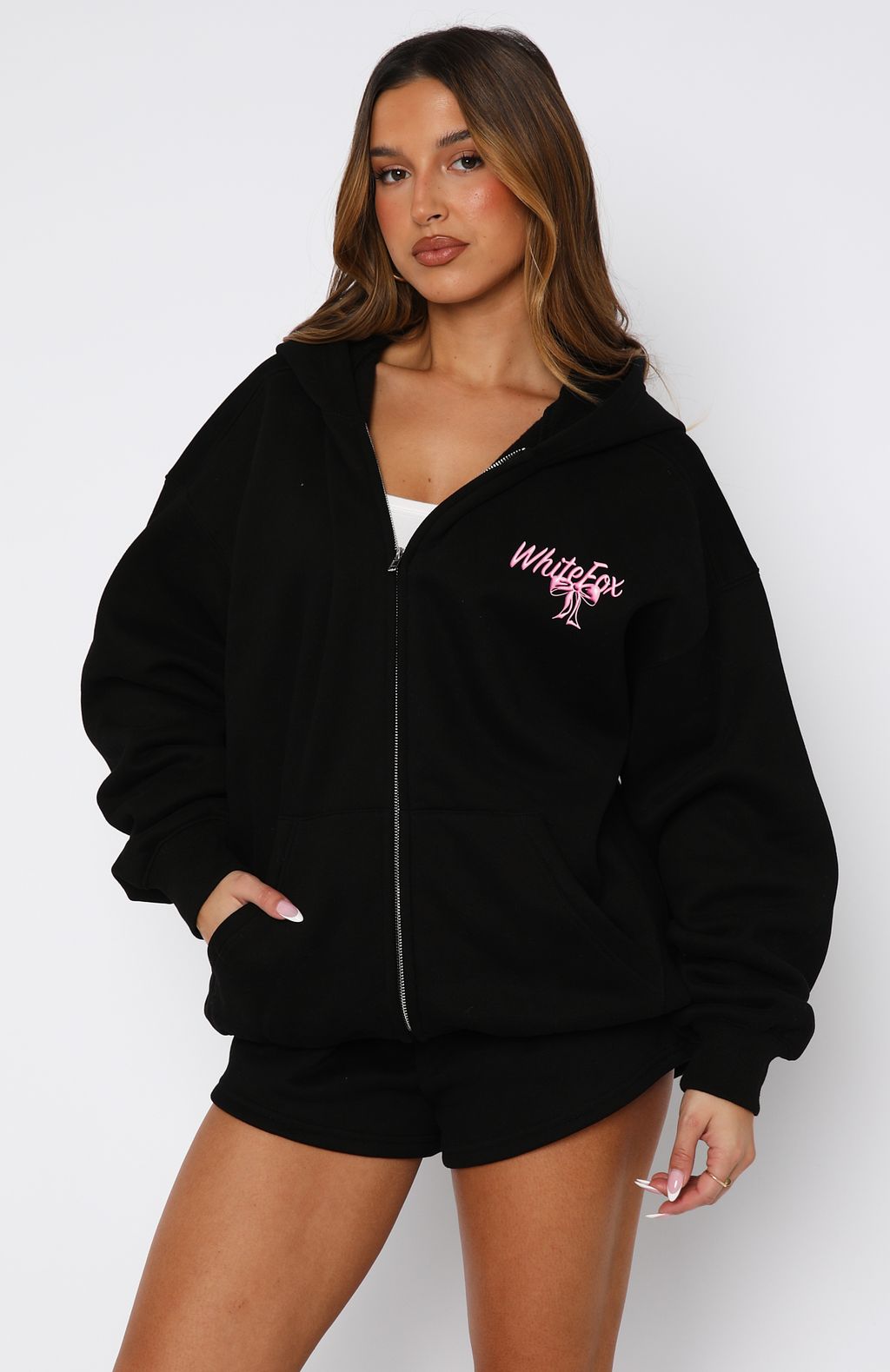 Protecting Mine Zip Black Hoodie