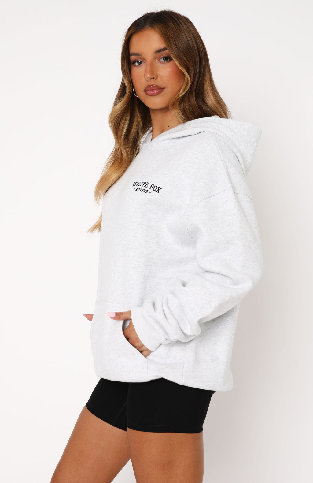 Taking Sides Oversized Grey Marle Hoodie