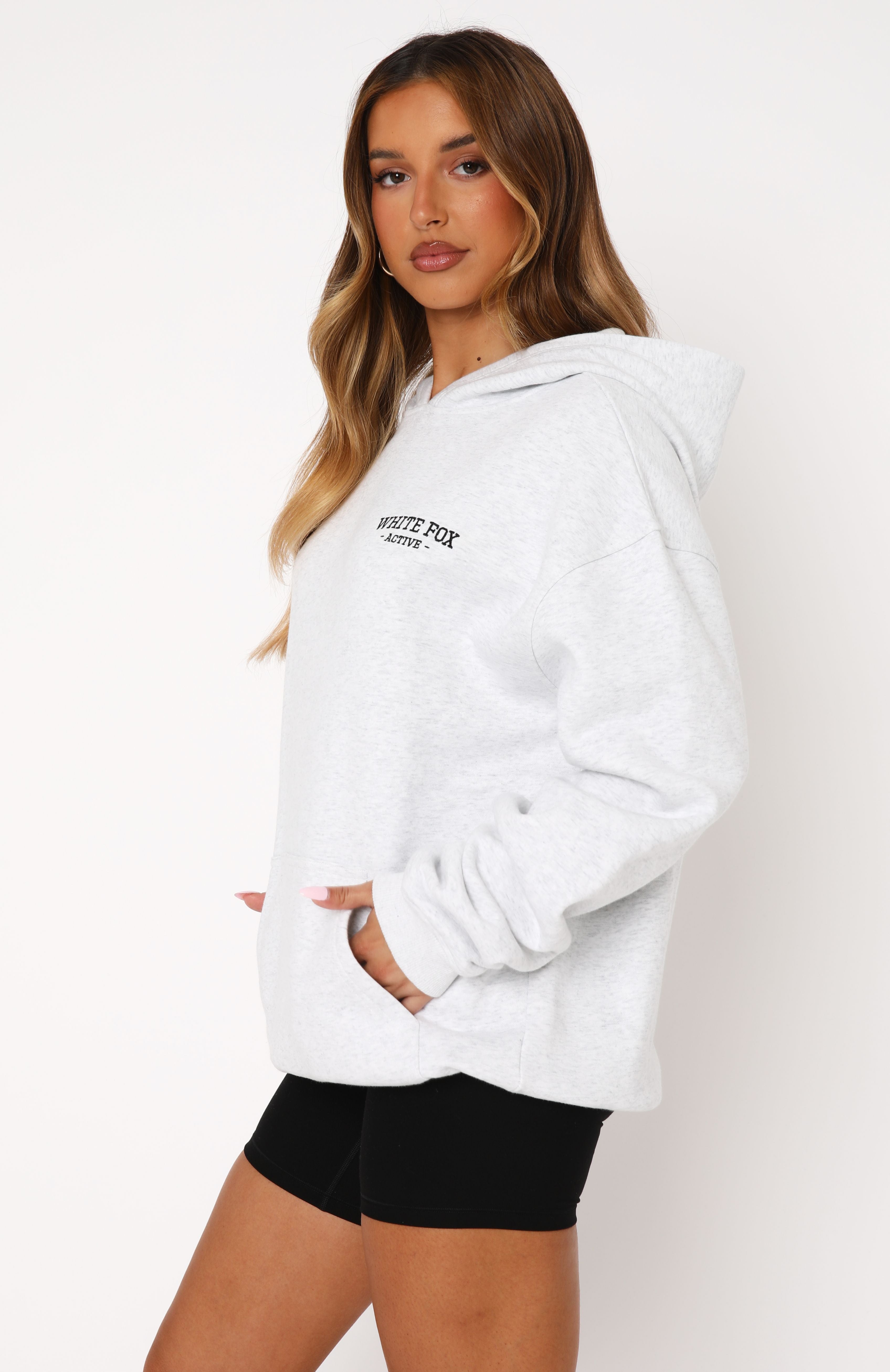 Taking Sides Oversized Grey Marle Hoodie