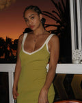 Knit Suspender Block Color V Neck Bodycon Maxi Dress