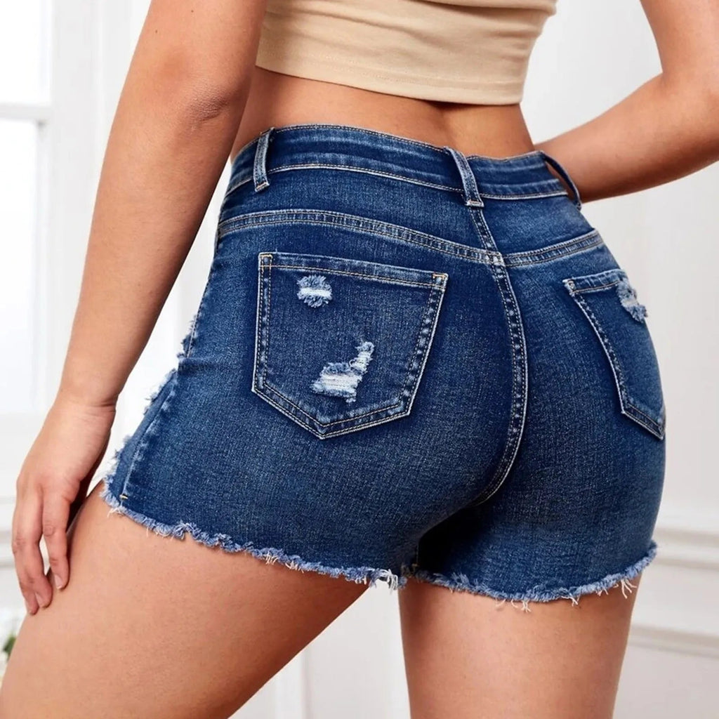 Wide-Leg Denim Aesthetic Casual Beach Short