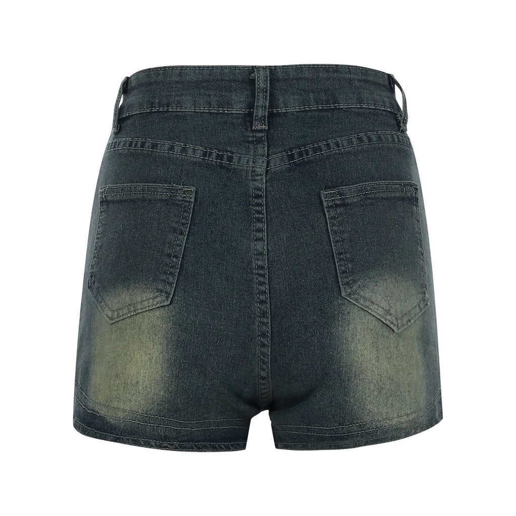 Ripped Denim High Waist Summer Chic Short