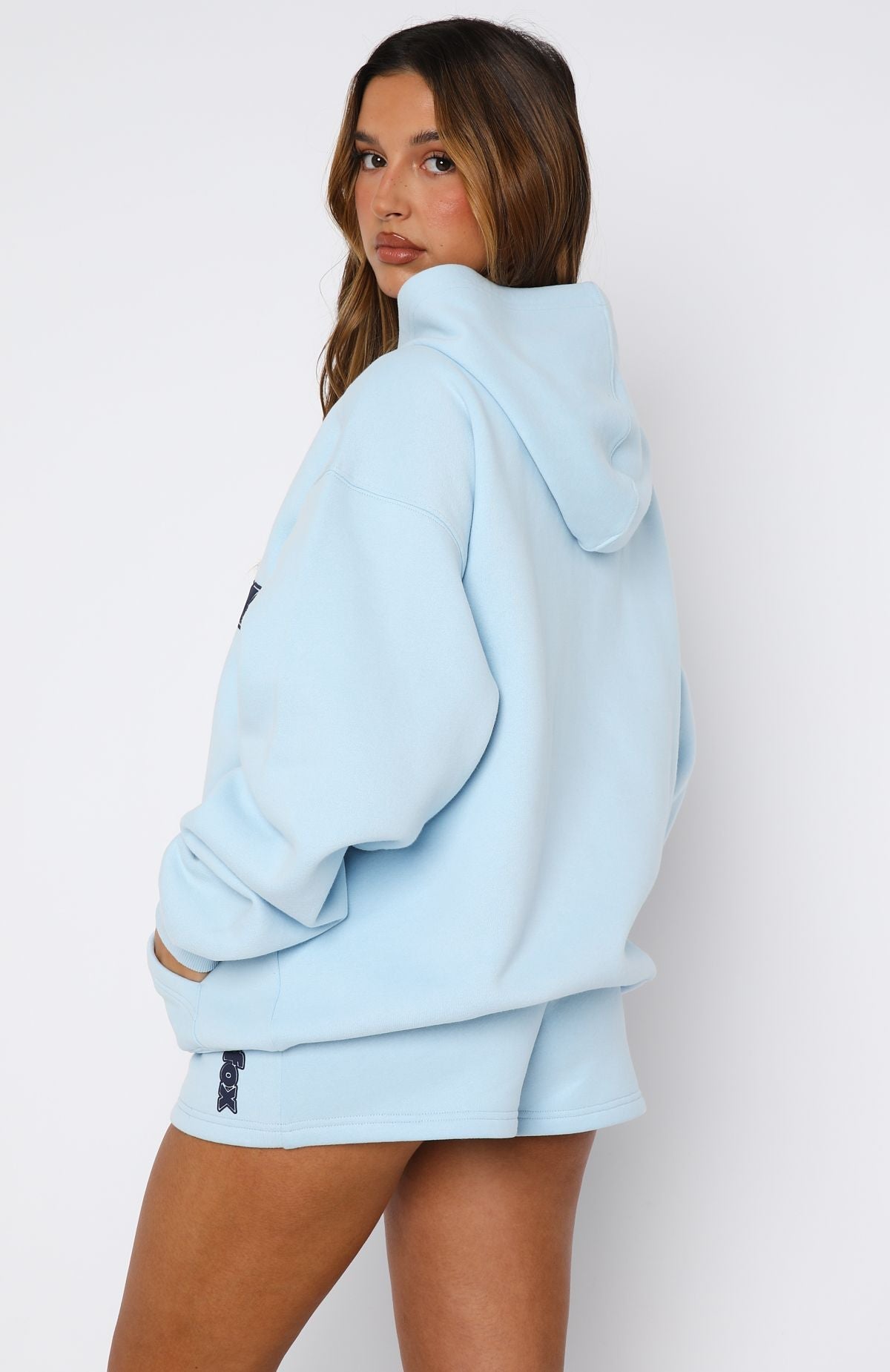 Ready To Go Zip Baby Blue Hoodie