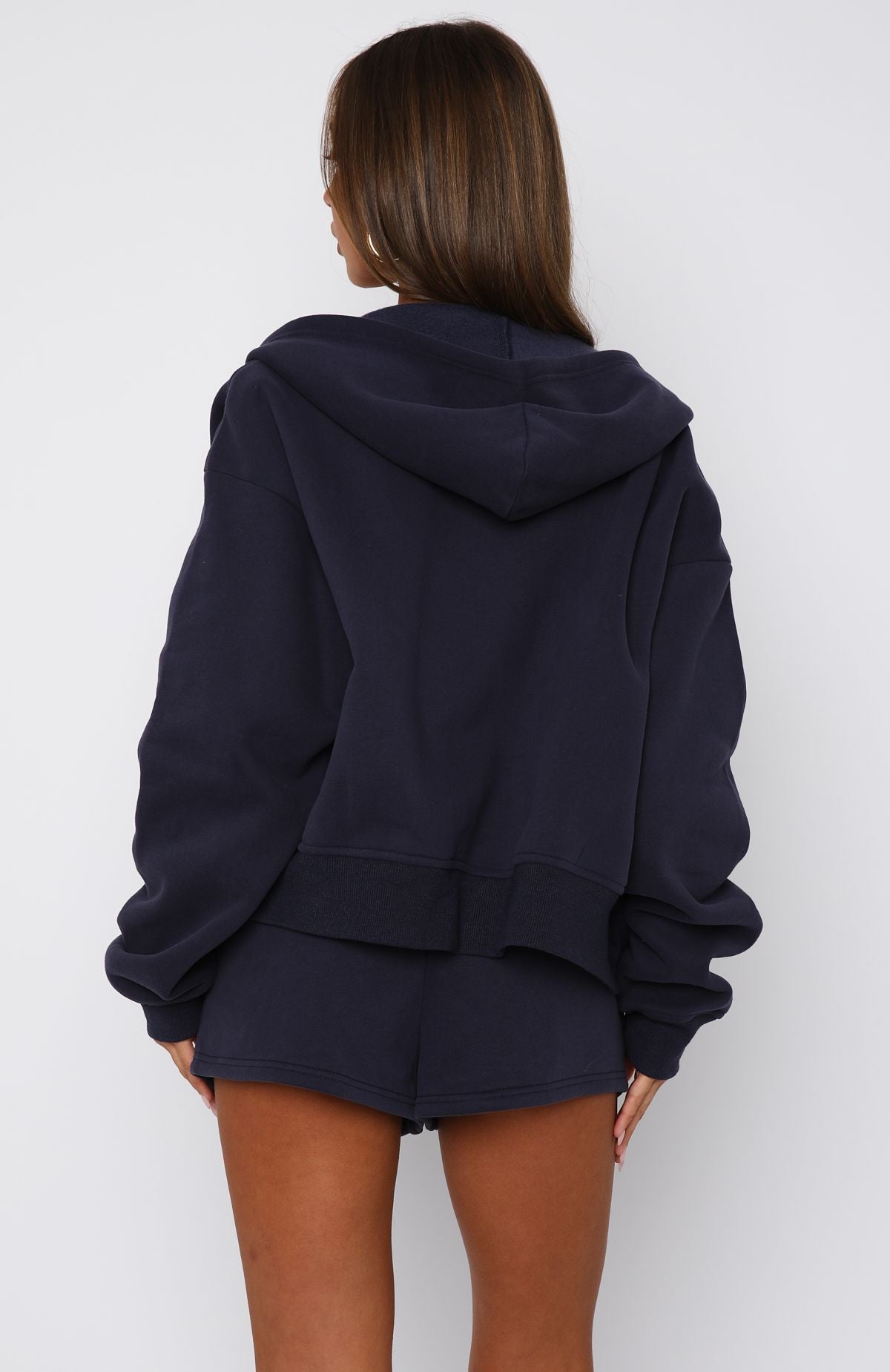 Can’t Miss Boxy Navy Hoodie