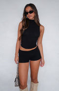 Black Let’s Catch Up Booty Short