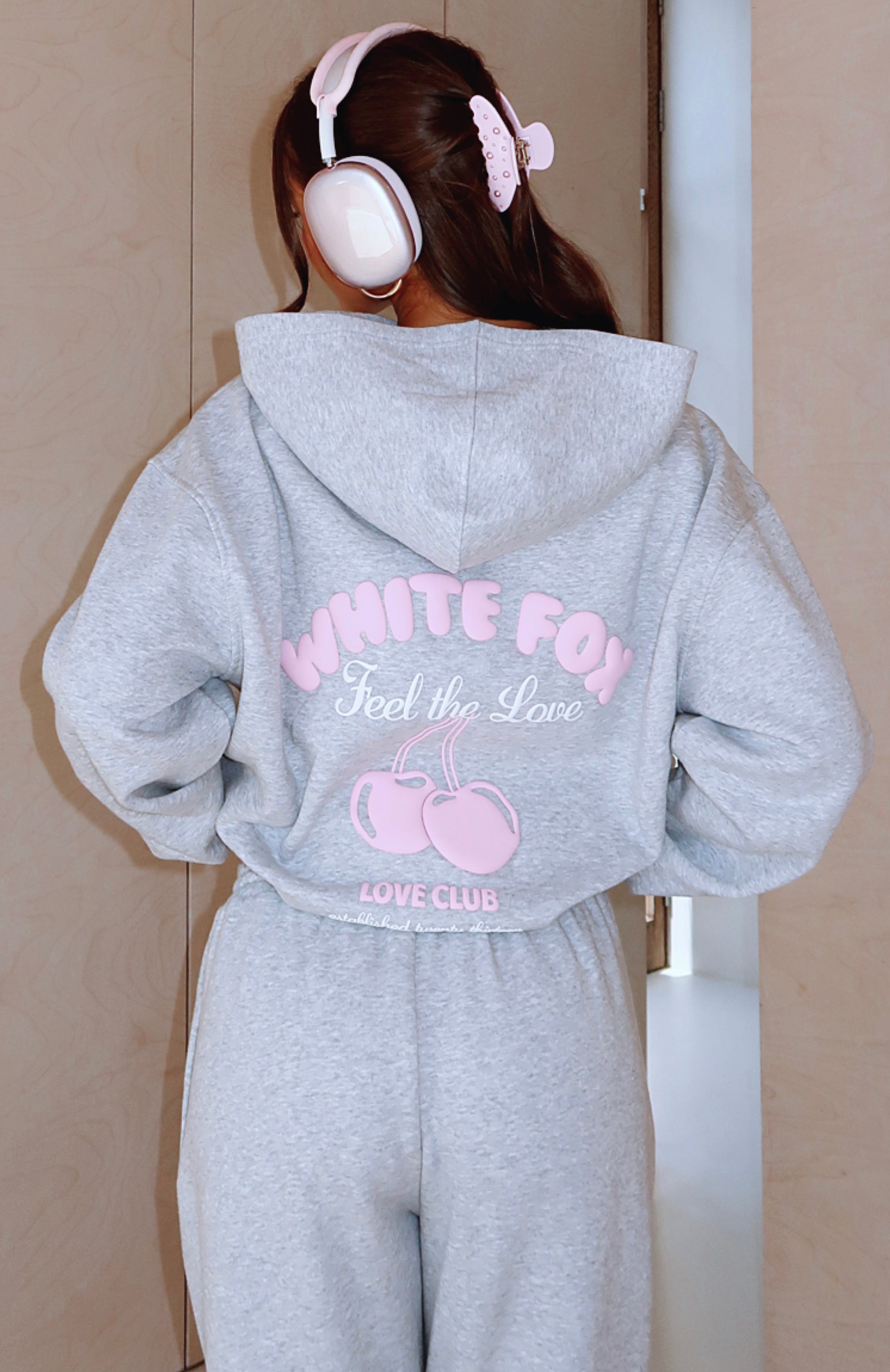Love Me Tender Dark Grey Marle Hoodie