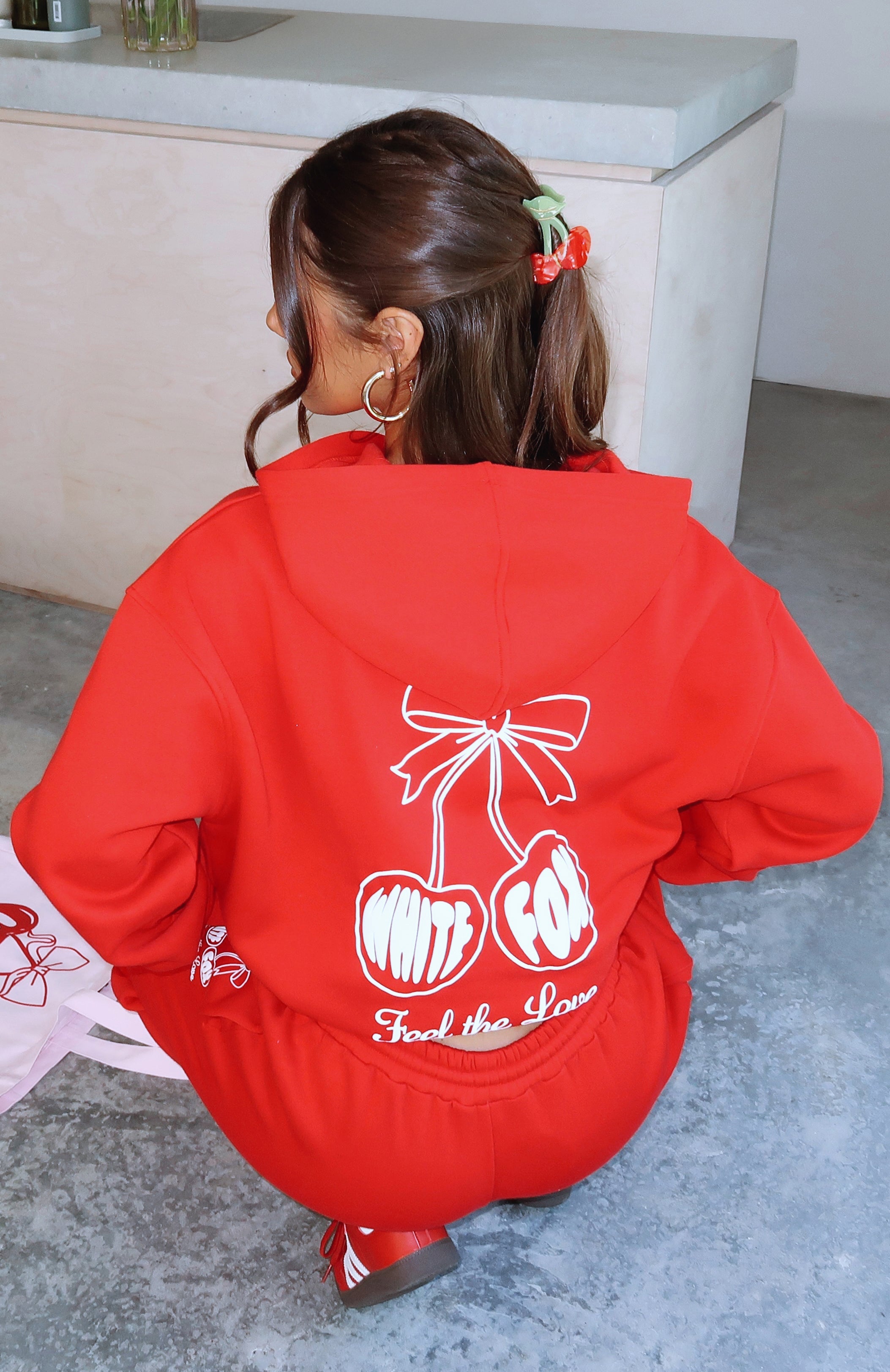Love Life Oversized Red Hoodie