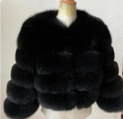 Chic Fox Fur Street Style Coat