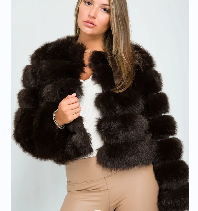 Chic Fox Fur Street Style Coat