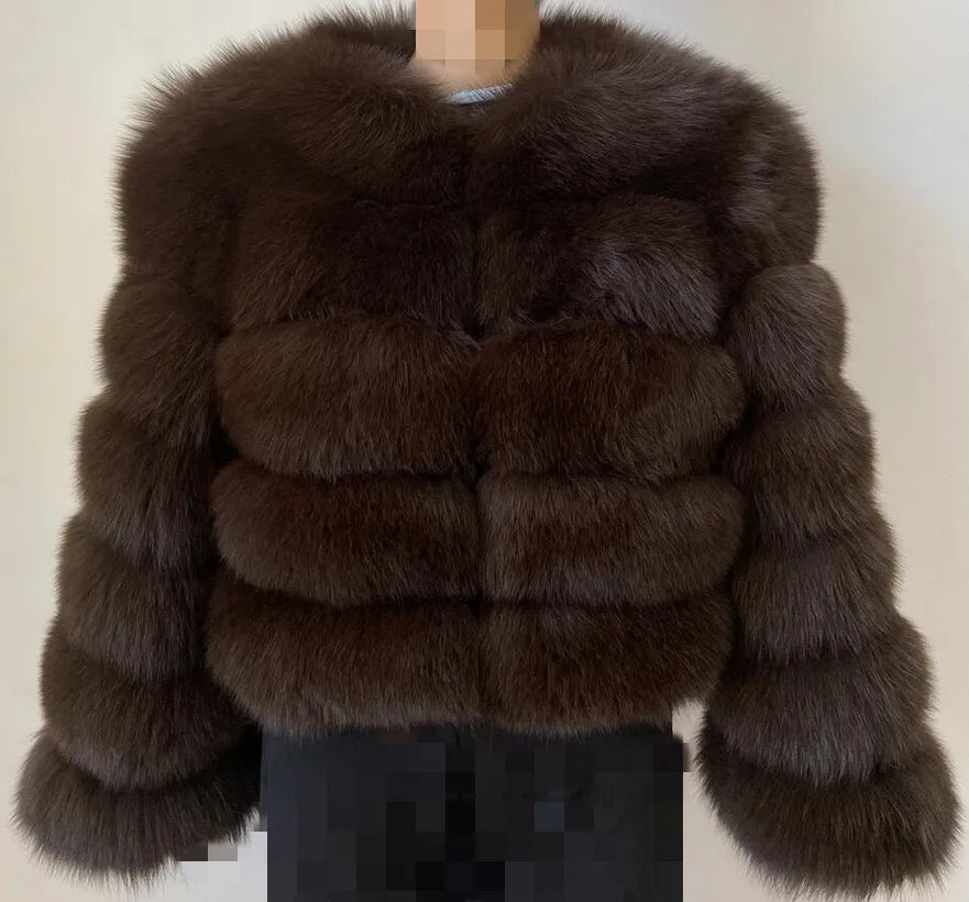Chic Fox Fur Street Style Coat