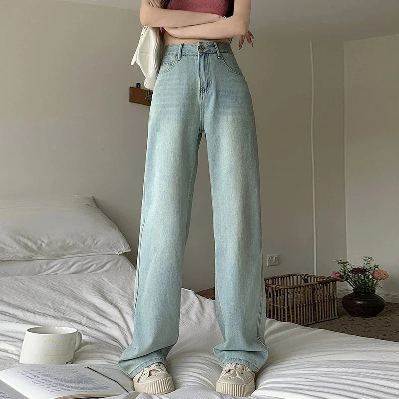 Versatile High Waist Pear Shape Wide Leg Jean