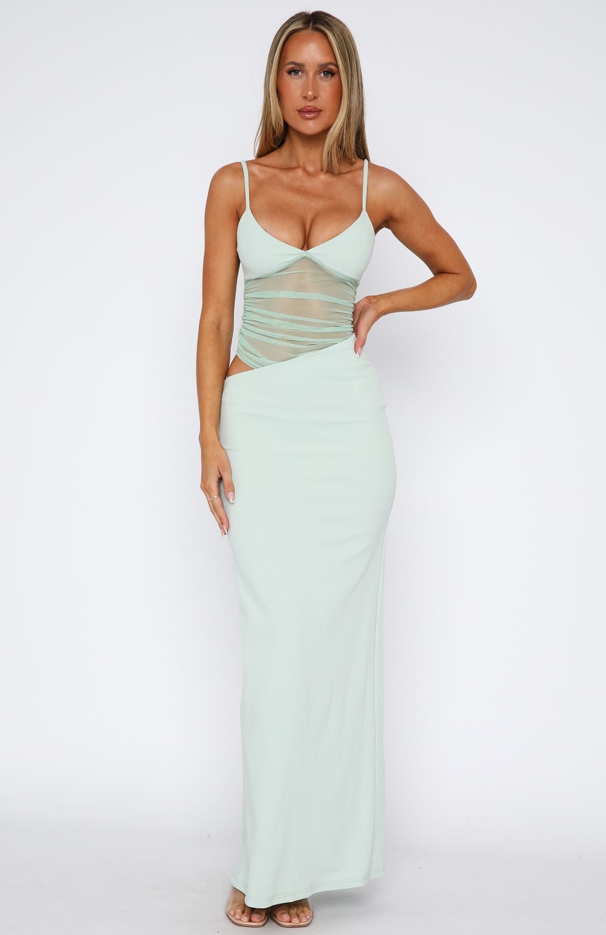 Mint Green Chic Elegant Maxi Dress