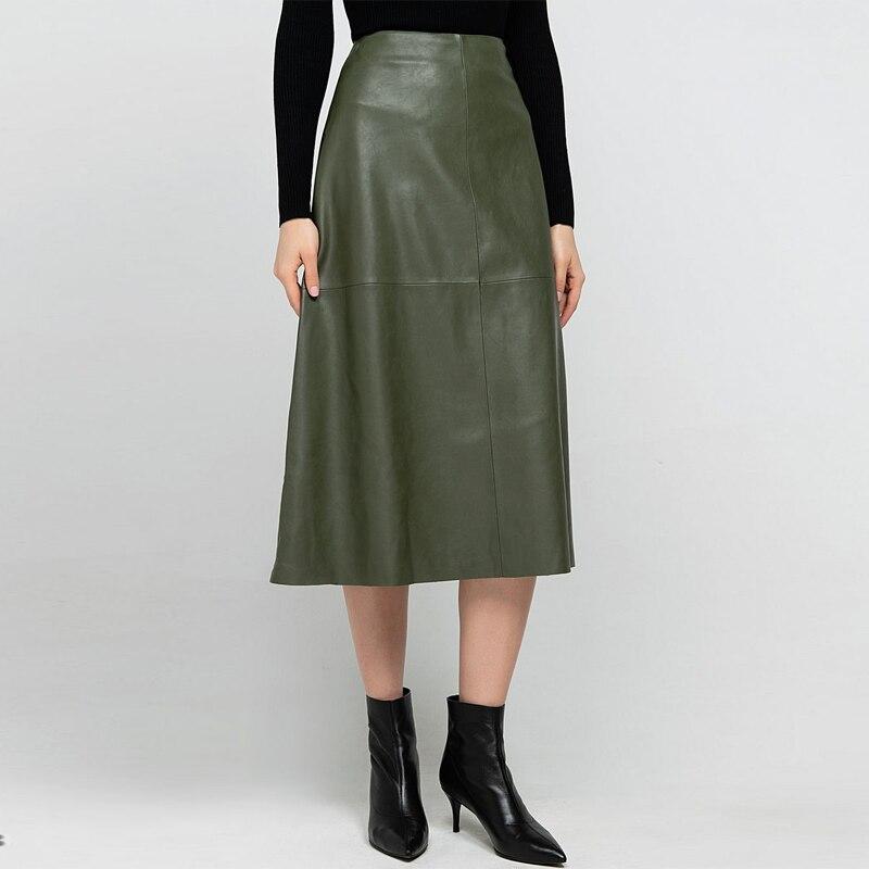 High Waist PU Leather Casual Skirt