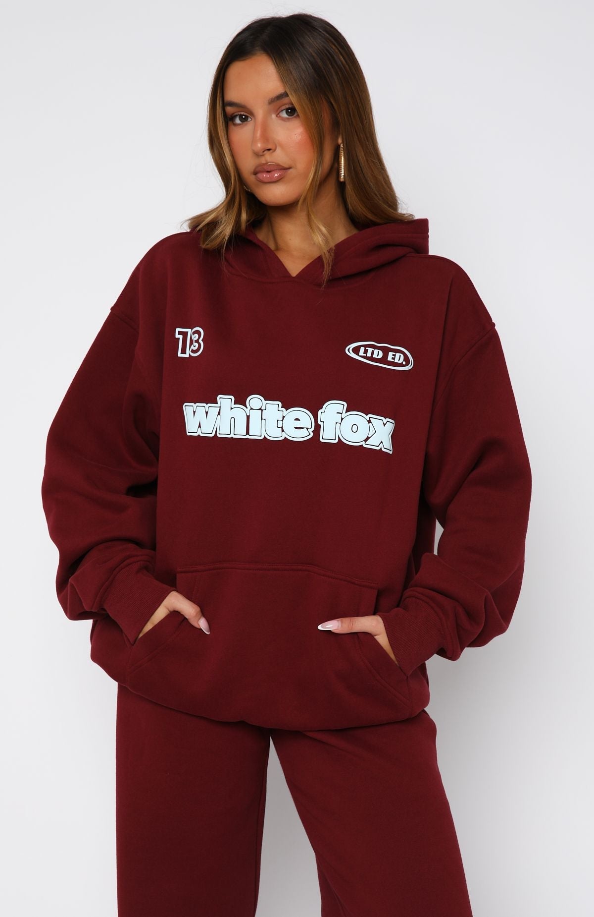 Ready To Go Oversized Burgundy Hoodie