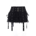 Harajuku Dark Cyber Y2K Streetwear Mesh Skirt