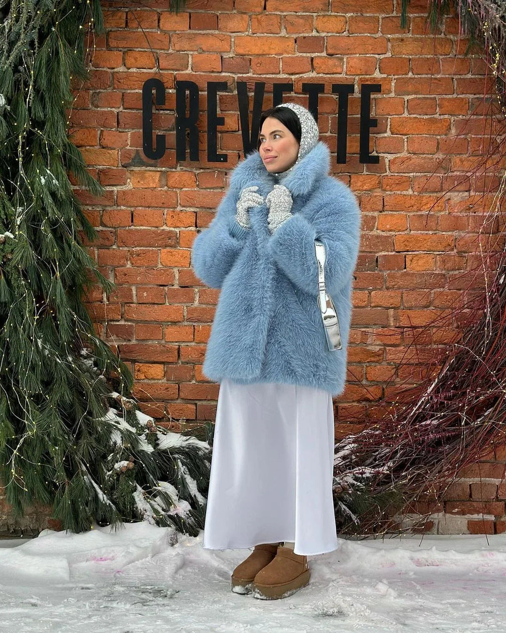 Mid-Length Faux Fur Soft Coat
