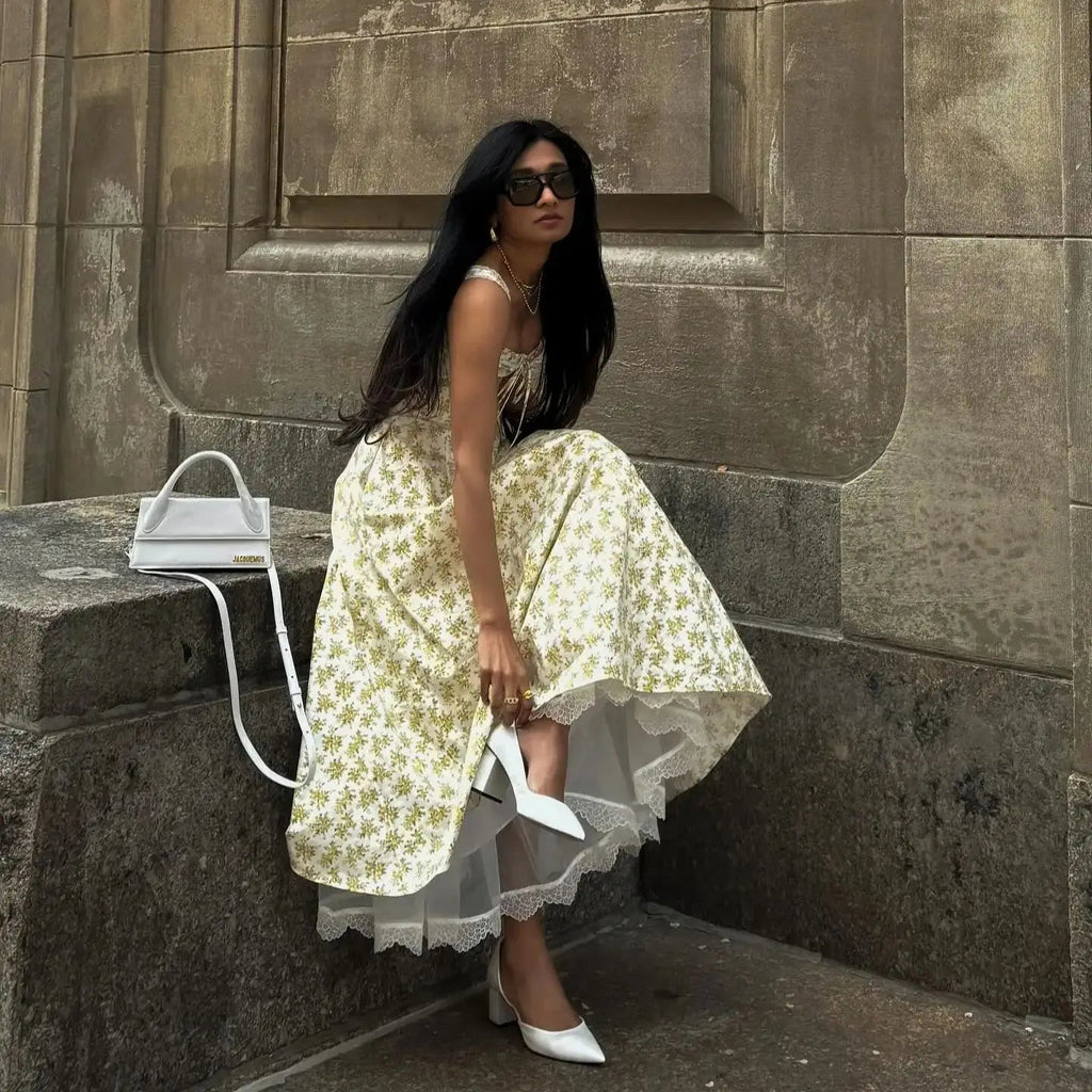 Graceful Printed Summer Midi Floral Dress