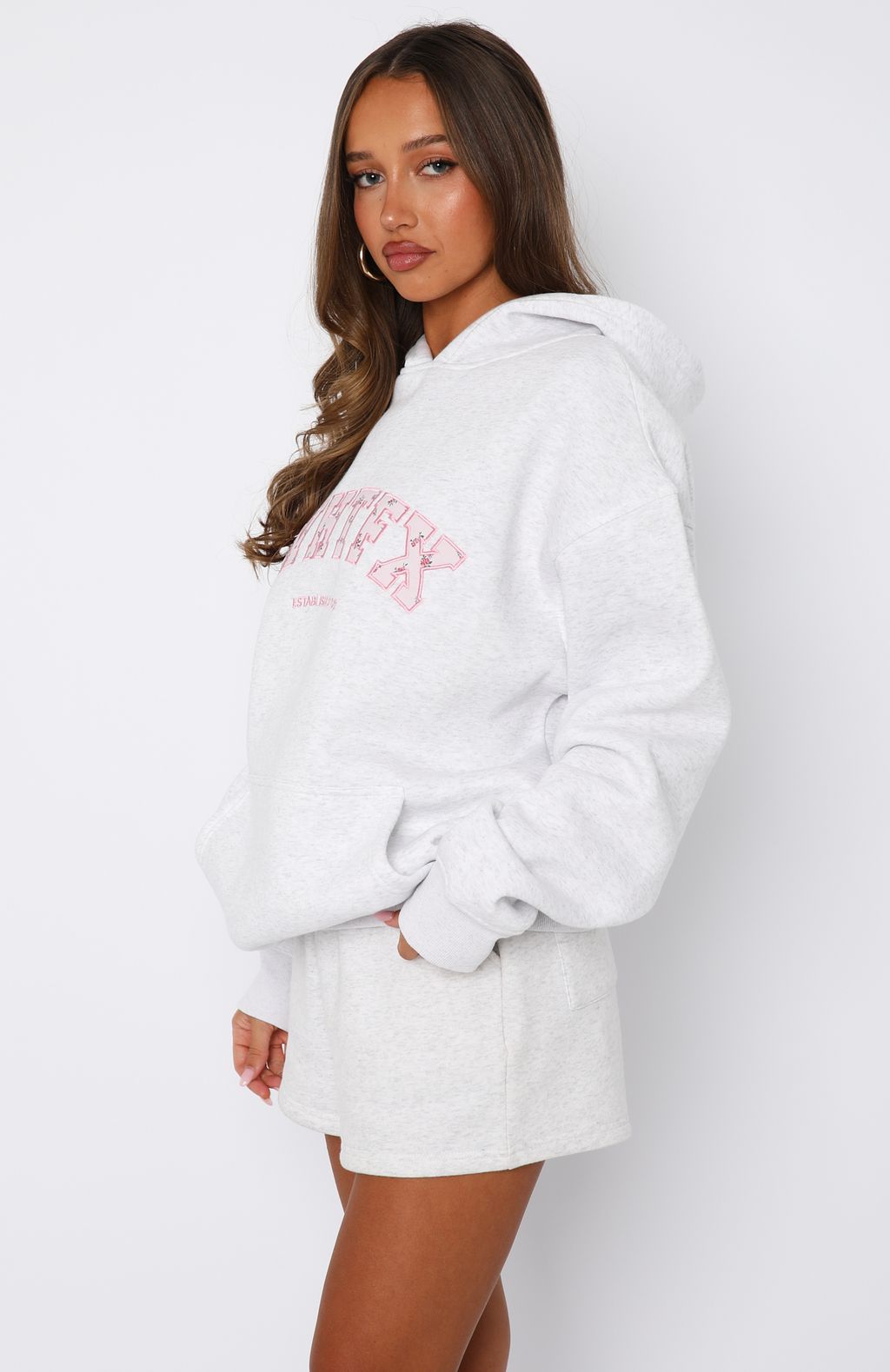 Sweet Moments Oversized Grey Marle Hoodie