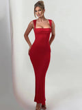 Sleeveless Pleated Maxi Elegant Party Dress