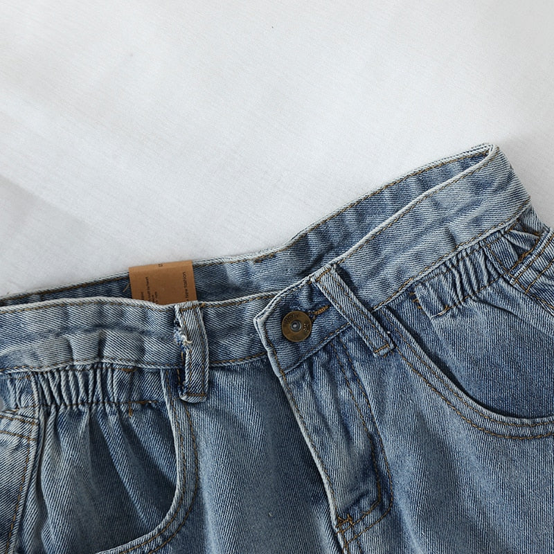 Loose Elastic Wide Leg Relaxed Short