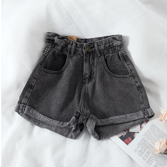 Loose Elastic Wide Leg Relaxed Short