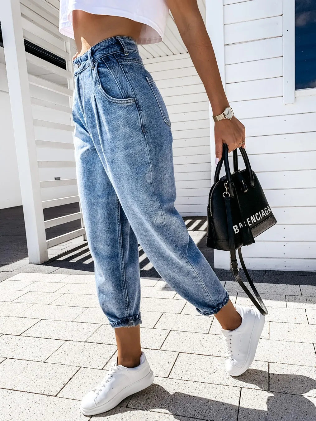 Autumn Winter Loose Fit Harem Denim Jean