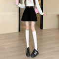 Korean Woolen High Waist A-line Mini Pleated Skirt